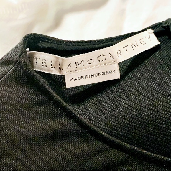 Stella McCartney Black Short Sleeve Wool Crepe Mini Dress SzXS ASO Meghan Markle - Picture 2 of 12